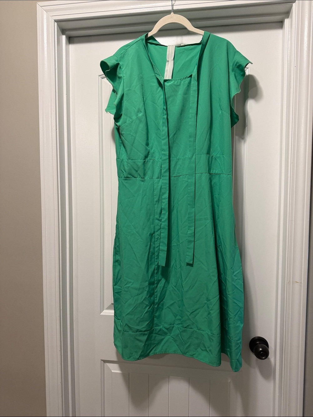 Green Women's Tie-Neck Dress
